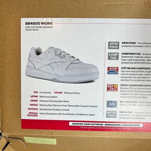 Reebok Work Womens BB4500 Low Cut Electrical Composite Toe Women Size 6W Lace Up - Picture 12 of 14
